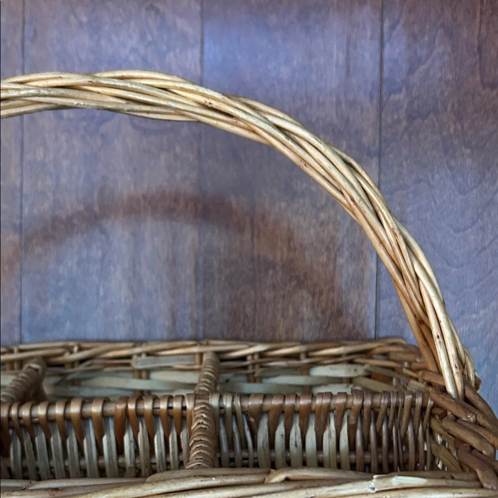 Vintage Rustic Woven Wine Basket with Handle, Super Versatile, Made in Portugal
